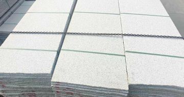 葫芦岛芝麻白毛板，石材毛板