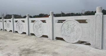 葫芦岛芝麻白河道栏杆 石材栏杆