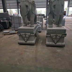 葫芦岛芝麻灰花岗岩对象 芝麻白芝麻灰大象