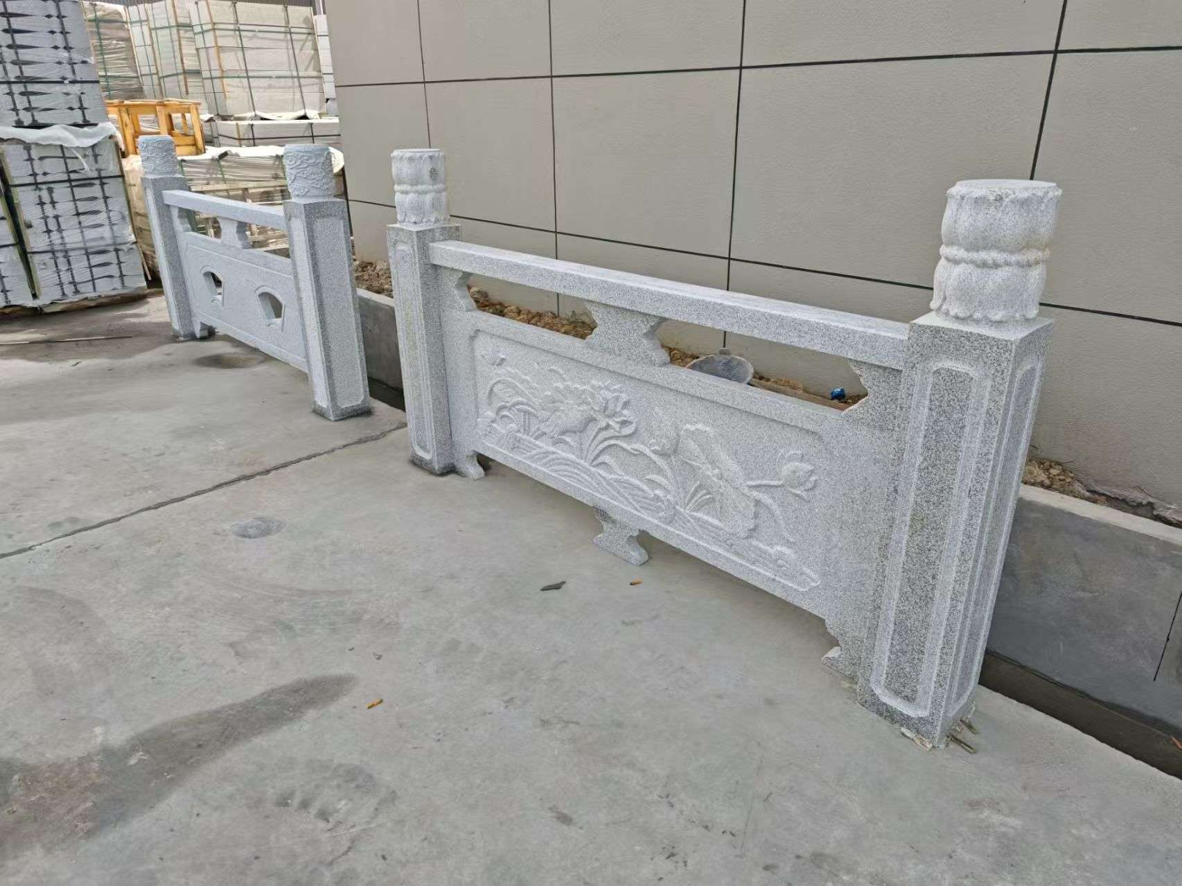 葫芦岛芝麻白河道栏杆 石材栏杆
