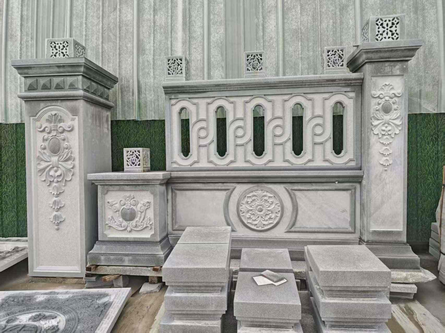 葫芦岛芝麻灰异形别墅门头